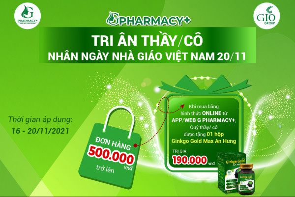 G Pharmacy+ tri ân thầy/cô nhân ngày Nhà giáo Việt Nam 20/11