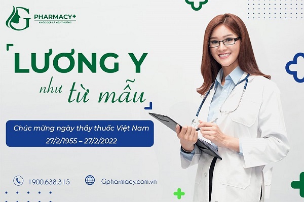 G Pharmacy+ chúc mừng ngày thầy thuốc Việt Nam 27/2