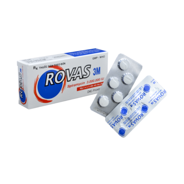 Spiramycin 3MIU (Hộp 2 vỉ x 5 viên)