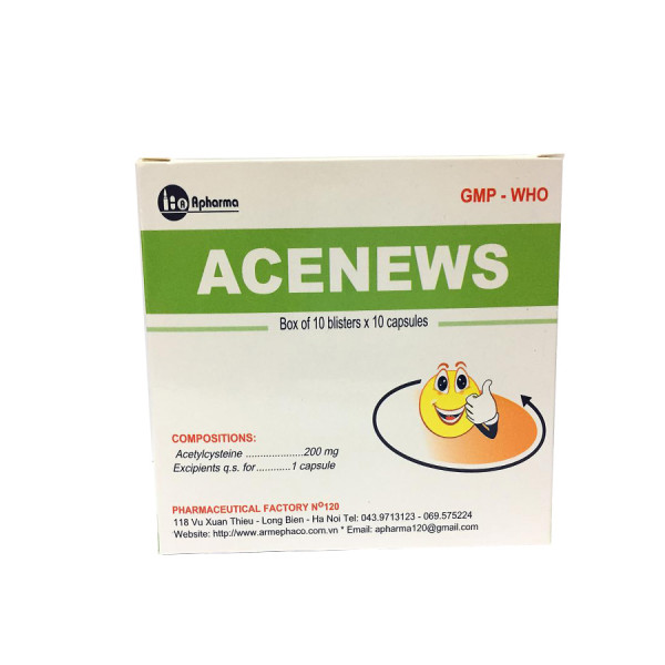 Acenews Armephaco (Hộp 10 vỉ x 10 viên)