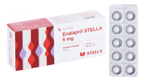 Enalapril Stella 5mg (H 3*10 viên)