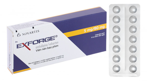 Exforge 5mg/80mg Novartis (H 2* 14 viên)