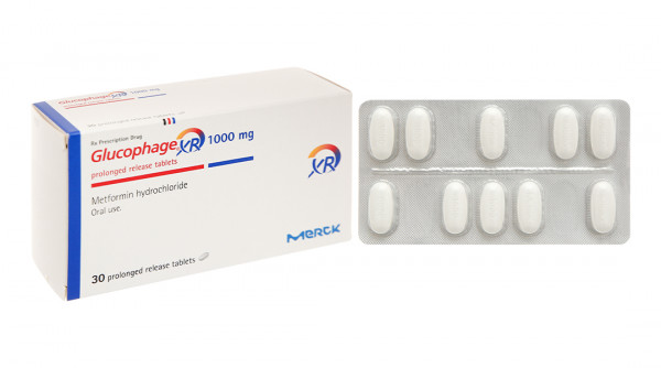 Glucophage XR 1000mg Merck (H 3*10 viên)