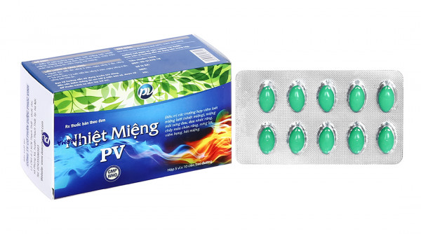 Nhiệt miệng PV (Hộp 5 vỉ x 10 viên)