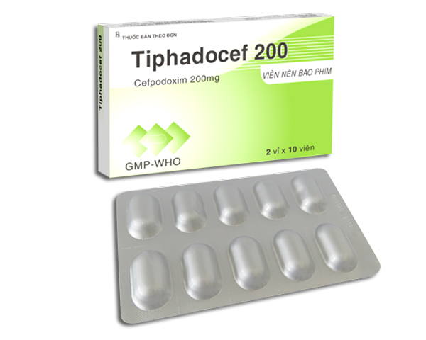 Tiphadocef 200 Tipharco (hộp 2 vỉ x 10 viên)