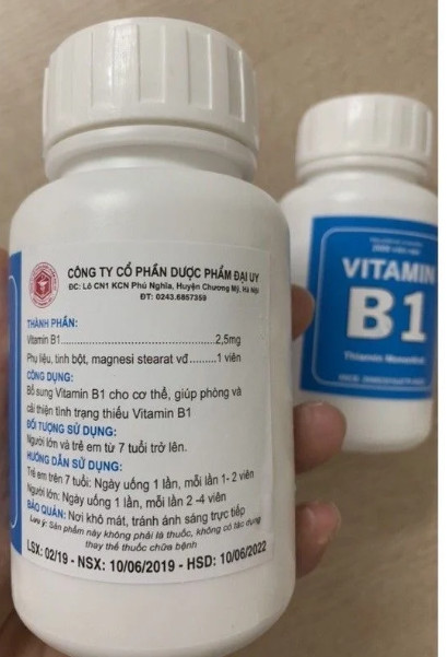 Vitamin B1 Đại Uy Lọ 1800 viên nén