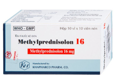 Methylprednisolon 16mg Khapharco ( hộp 10 * 10 V )