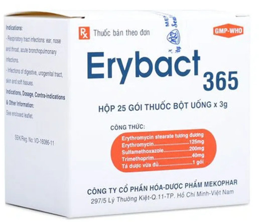 Erybact 365 (Hộp 25 gói x 3g)