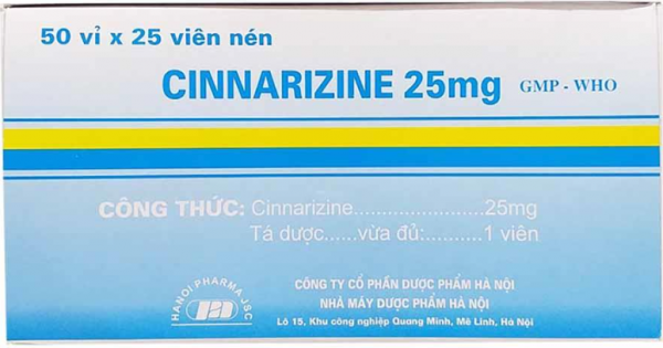 Cinnarizin 25mg Hà Nội (H 50 vỉ *25...