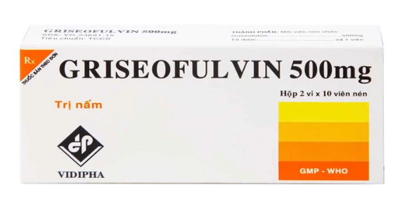 Griseofulvin 500mg Vidipha (H 2*10 viên)