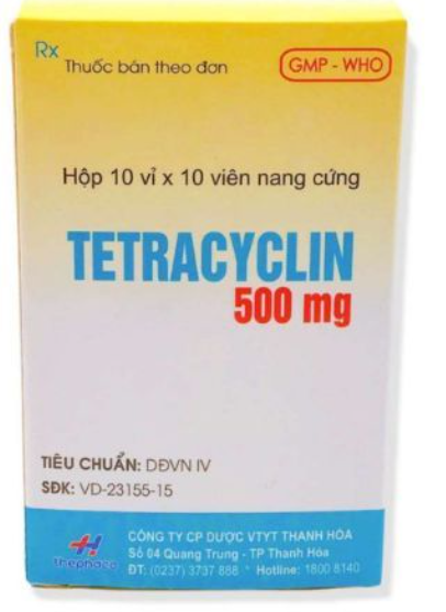 Tetracyclin 500mg Thanh Hóa (H 10 *10 viên)
