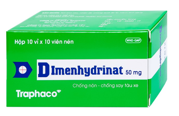 Dimenhydrynat 50mg Traphaco (H 10*10 viên)