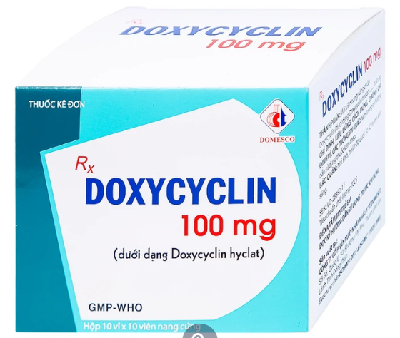 Doxycyclin 100mg Domesco (H 10*10 viên)