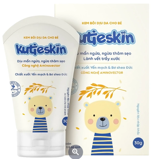 Kem bôi Kutieskin (Trắng) dịu da (Tub 30g)