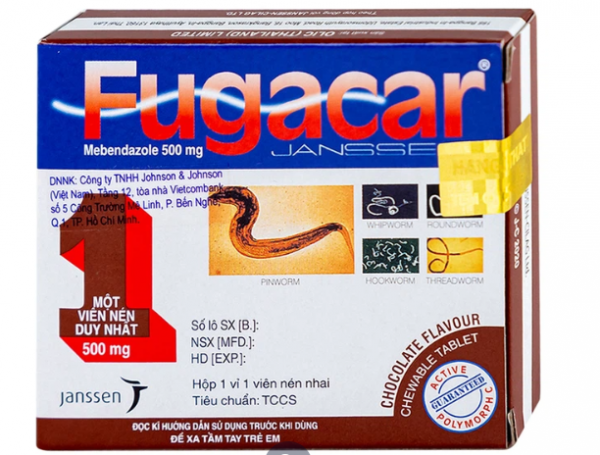 Fugacar 500mg Janssen hương socola (H 1  viên)