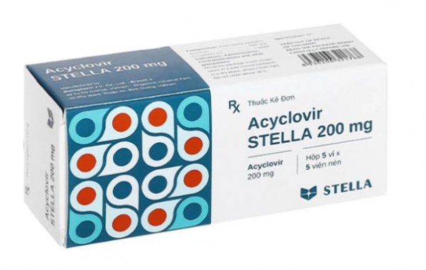 Acyclovir 200mg Stella (5 vỉ x 5 viên)