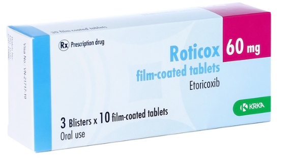 Roticox 60mg KRKA((3 vỉ x 10 viên)