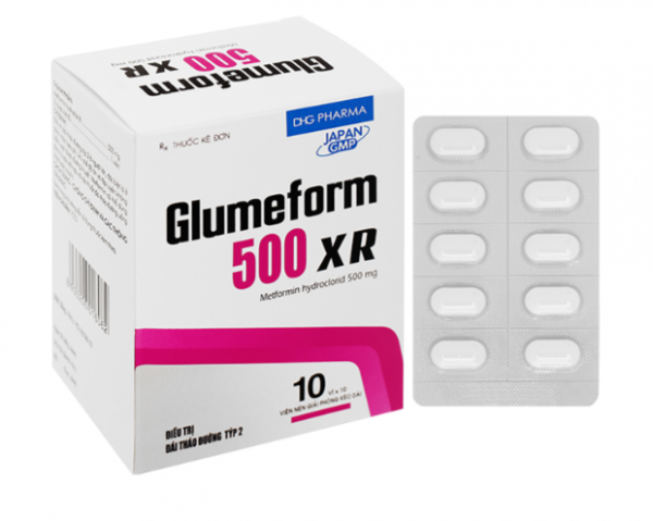 Glumeform 500 XR 500mg DHG (10 vỉ x 10 viên)