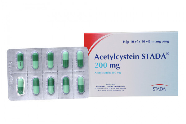 Acetylcystein Stada 200mg long đờm, giảm ho (10 vỉ x 10 viên)