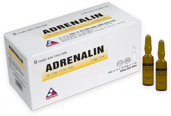 Thuốc Adrenalin 1mg/1ml Vinphaco (5 vỉ x 10 ống x 1ml)