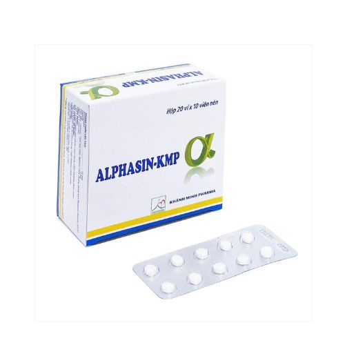 ALPHASIN - KMP (Khánh Minh Pharma) hỗ trợ giảm phù nề  hộp 20 vỉ x 10 viên nén