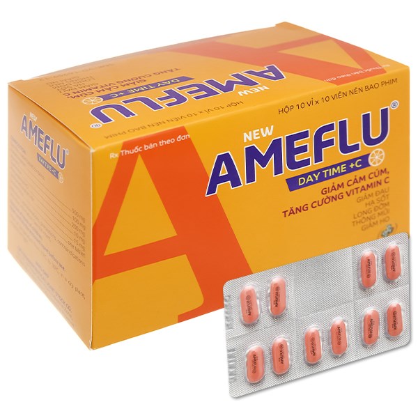 Ameflu ban ngay + Vita C (10vi x 10vien)