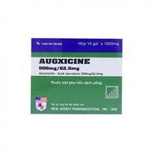 Thuốc bột pha hỗn dịch uống Augxicine 500mg/62,5mg Vidipha (Hộp 10 gói x 1g)