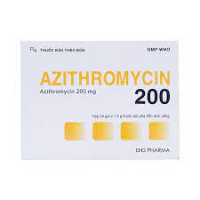 Azithromycin 200 DHG  (Hộp 24 gói)