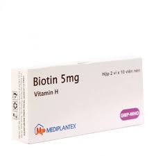 Biotin 5mg Mediplantex (2 vỉ x 10 viên)