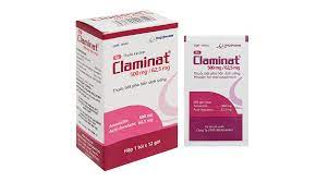 Cốm pha hỗn dịch uống Claminat 500mg/62.5mg IMP hộp 12 gói