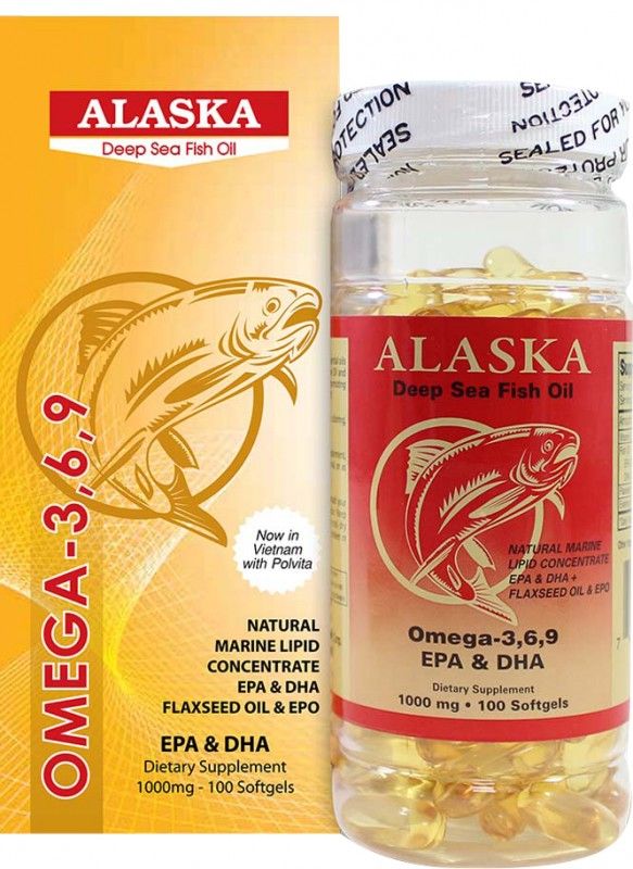 Thực phẩm bảo vệ sức khỏe NU HEALTH Alaska Deep Sea Fish Oil Omega 369 (Hộp 100 viên)